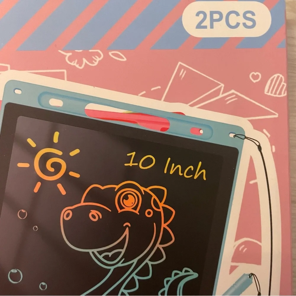 NIB 10-Inch LCD Writing TabletBlack Screen with Multi Accent Frame (2 in pack )